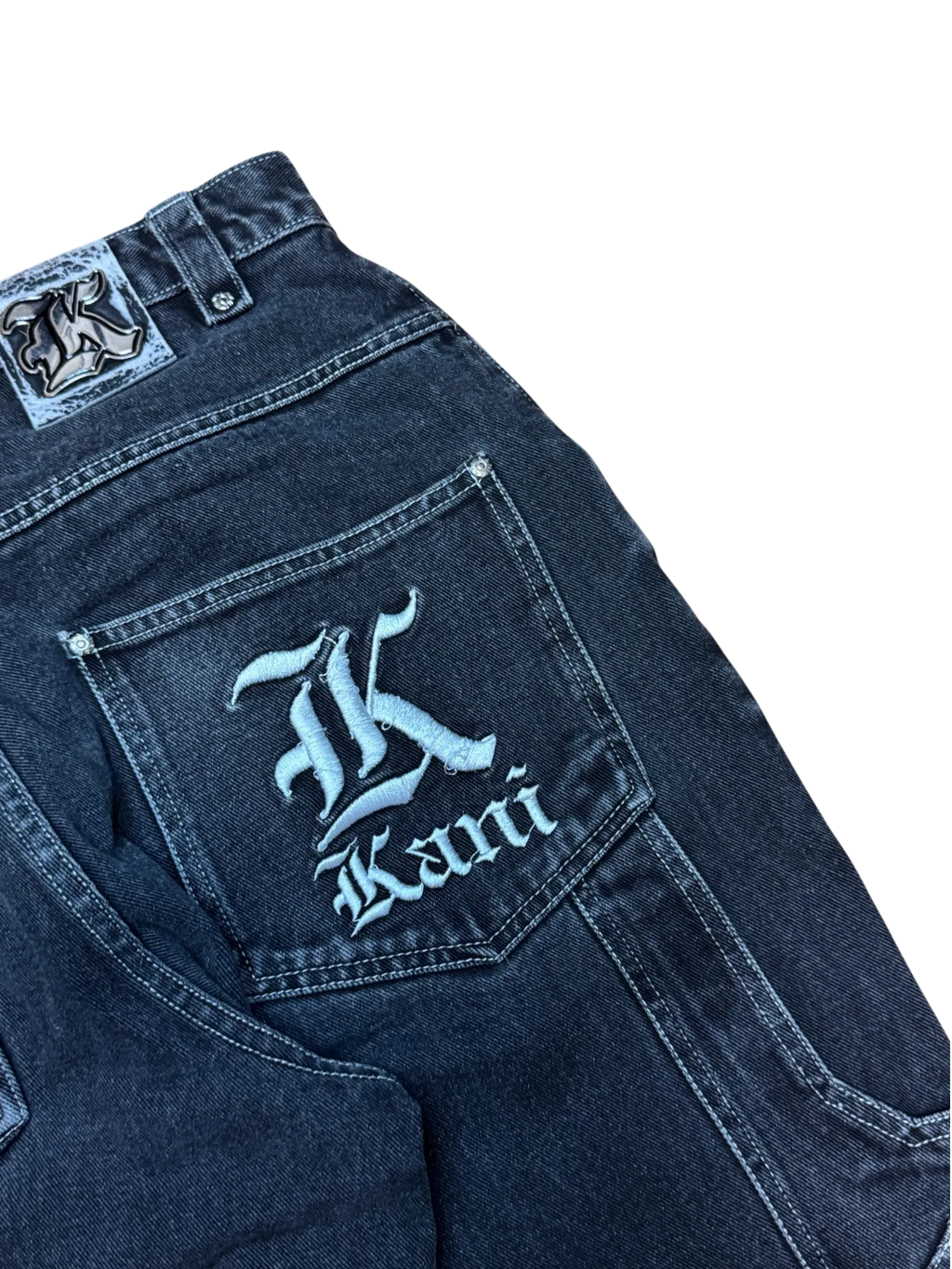 [V1058] Vintage y2k Karl Kani schwarze baggy jeans
