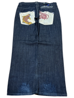 [V1049de] Vintage y2k Southpole marineblaue baggy jeans (Japanese Koi)