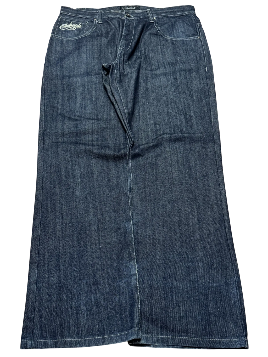 [V1049de] Vintage y2k Southpole marineblaue baggy jeans (Japanese Koi)