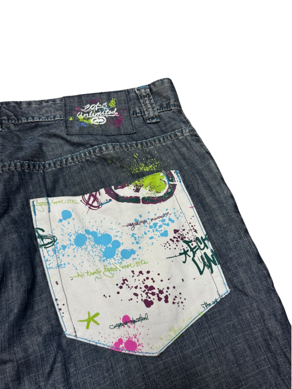 [V1050de] Vintage y2k Ecko graue baggy jeans