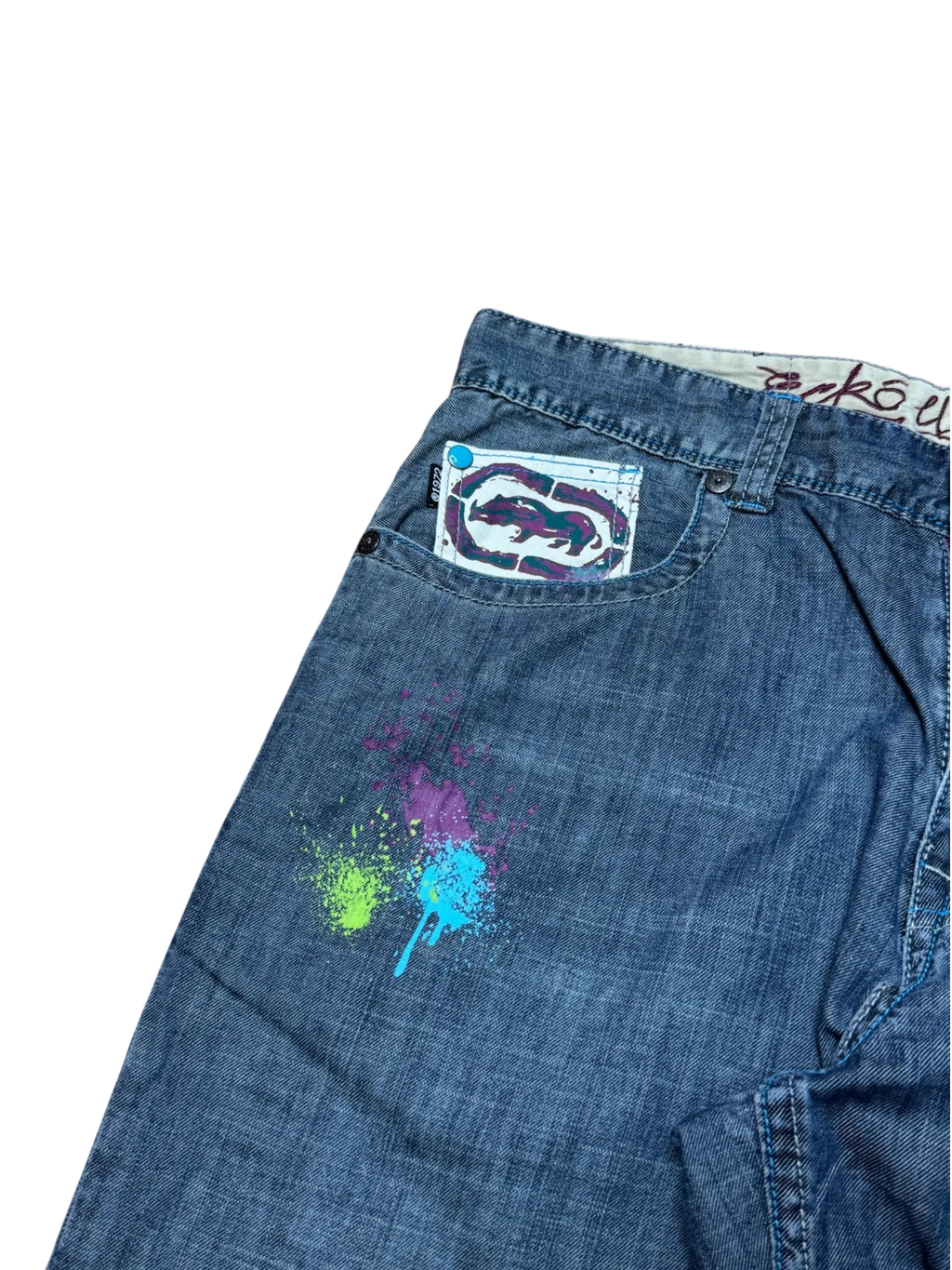 [V1050de] Vintage y2k Ecko graue baggy jeans