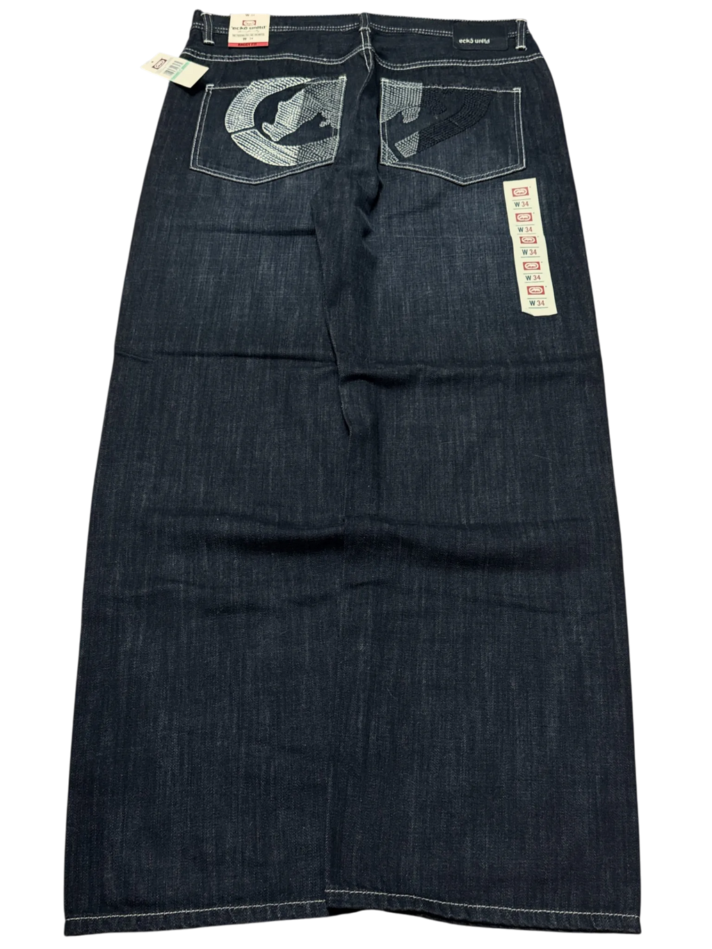 [V1052de] Vintage y2k Ecko schwarze baggy jeans (NWT)