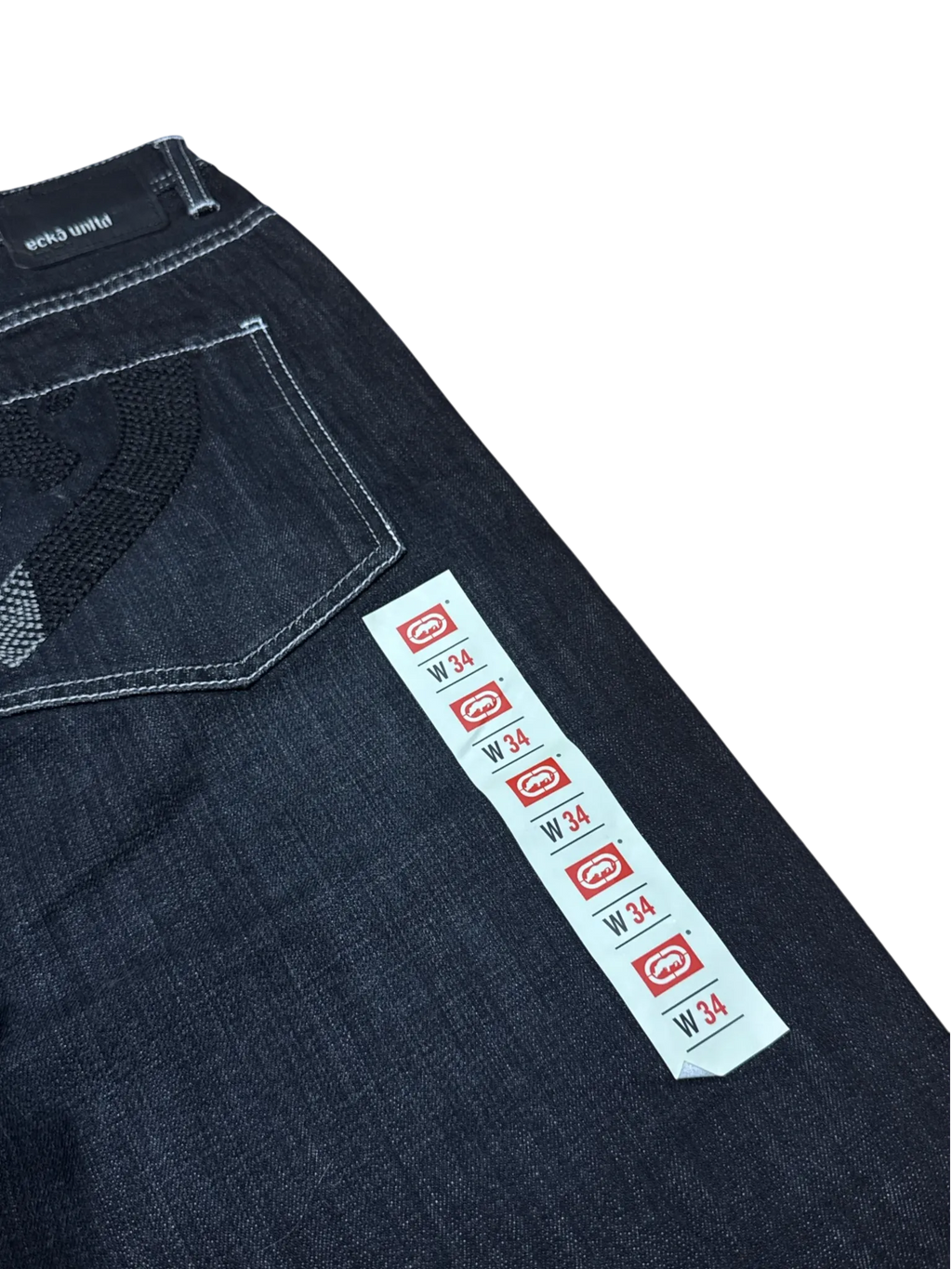 [V1052de] Vintage y2k Ecko schwarze baggy jeans (NWT)