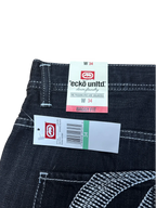 [V1052de] Vintage y2k Ecko schwarze baggy jeans (NWT)