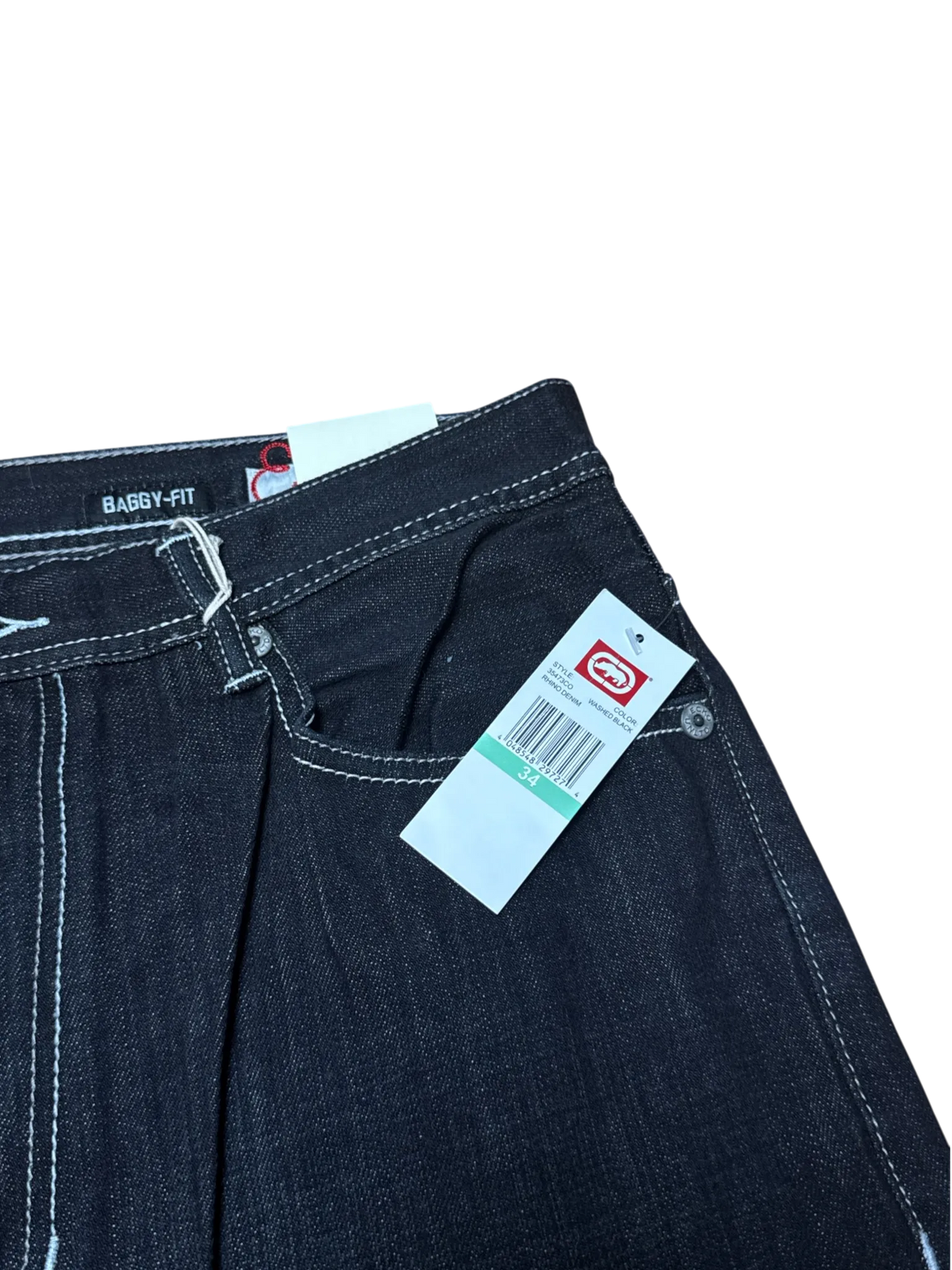 [V1052de] Vintage y2k Ecko schwarze baggy jeans (NWT)