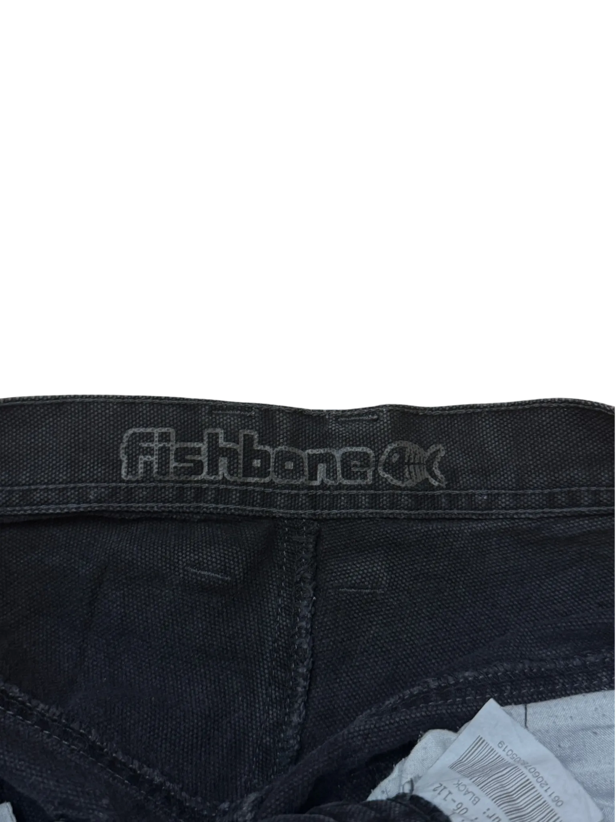 [V0988] Vintage y2k Fishbone schwarze baggy jeans