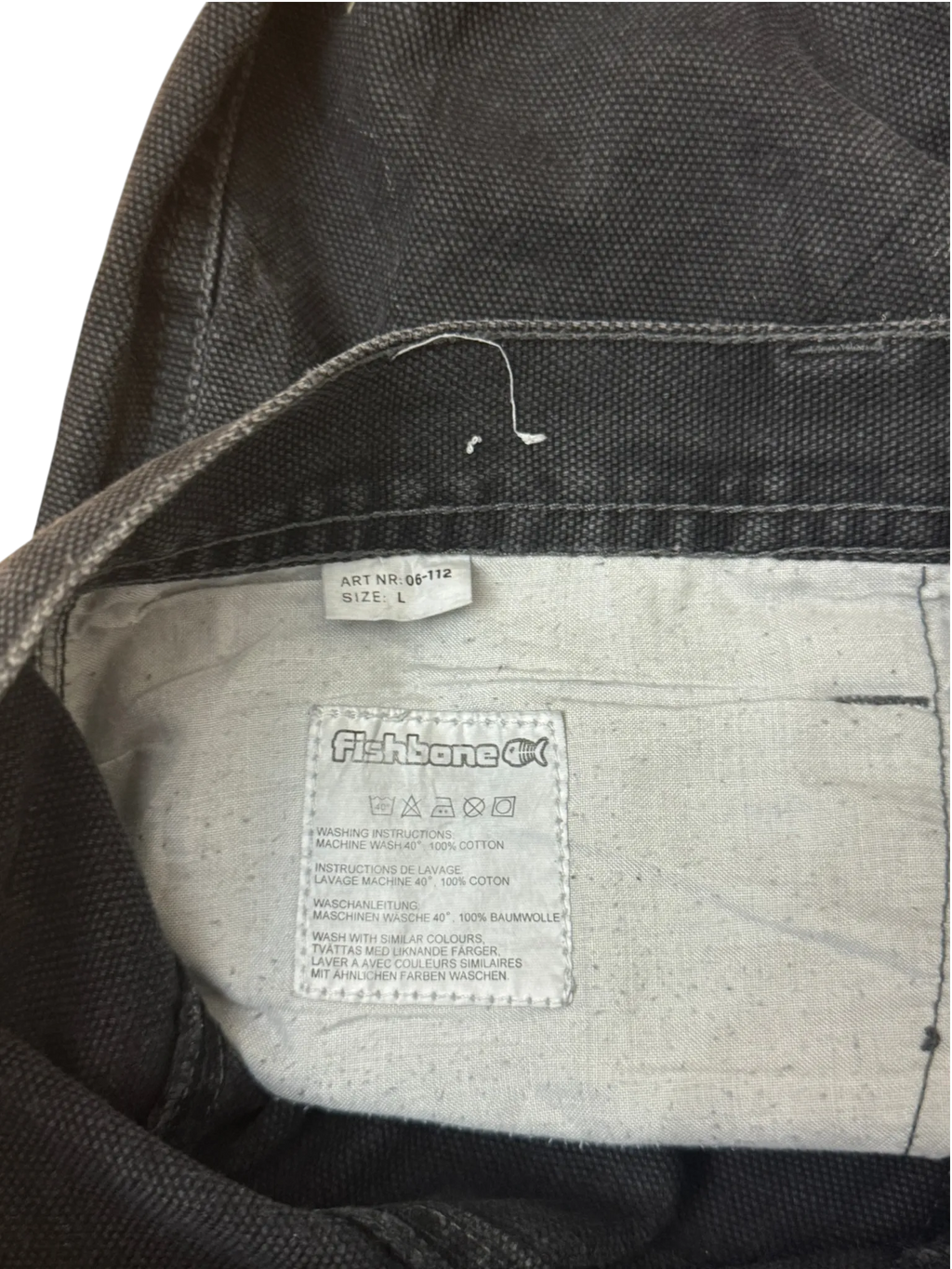 [V0988] Vintage y2k Fishbone schwarze baggy jeans