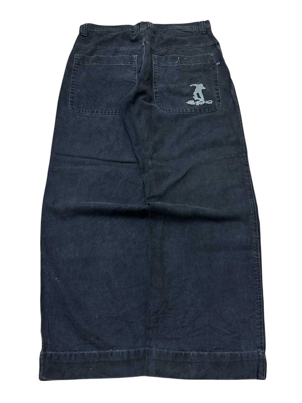 [V0988] Vintage y2k Fishbone schwarze baggy jeans