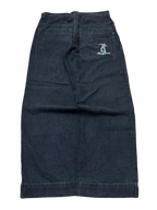 [V0988] Vintage y2k Fishbone schwarze baggy jeans